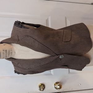 BCBG pin striped vest with antique metal button
